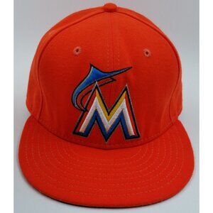 Miami Marlins MLB New Era Official On-Field USA Made Baseball Hat Cap Men 7 1/2